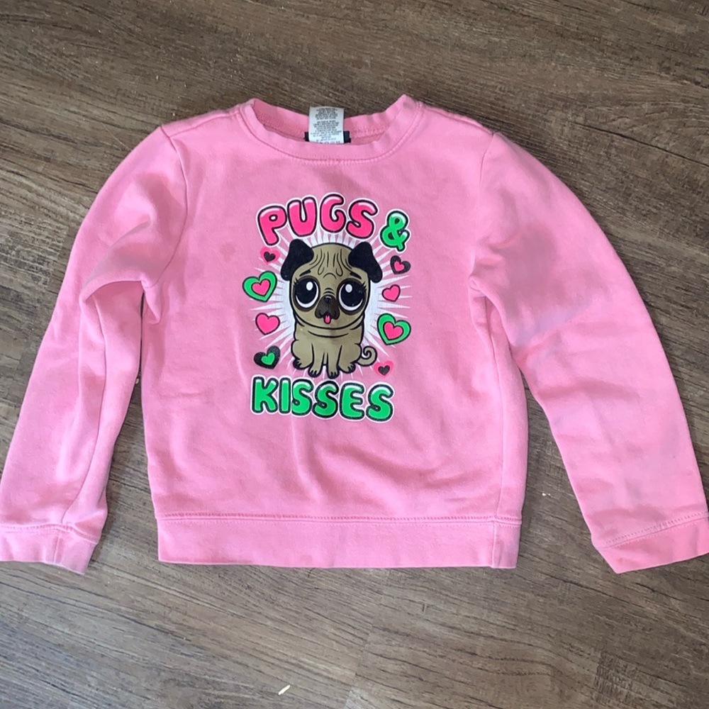 Pink Joe Boxer sweater. Cute.  Pugs in Kisses 4T
